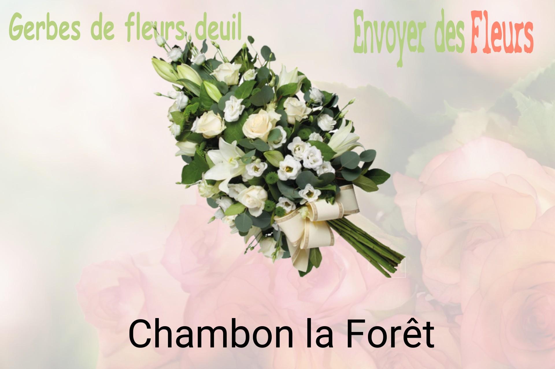 Gerbe de fleurs de deuil livrée à Chambon-la-Forêt